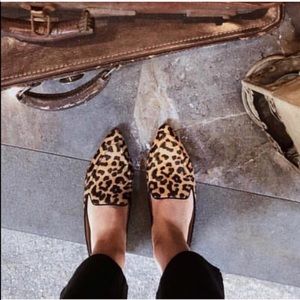 franco sarto leopard mules